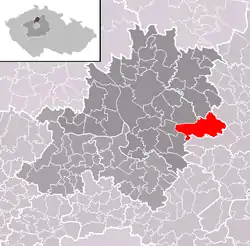 Localização de Mělnické Vtelno