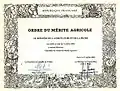 Diploma de Mérito Agrícola (em 2000)