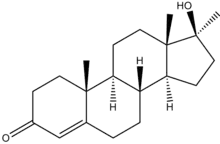 Estrutura química de Metiltestosterona