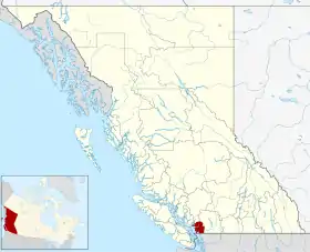 Localização do Distrito na Colúmbia Britânica.
