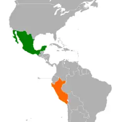 A região do golfo da Califórnia, no México (em verde), até o Peru (em laranja) é o habitat da espécie S. gracilior.