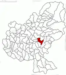 Localização de Miercurea Nirajului no distrito de Mureș