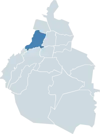 Localização de Miguel Hidalgo na Cidade do México