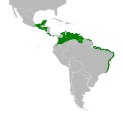 Distribuição do sabiá-da-praia