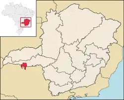 Localização de Frutal em Minas Gerais