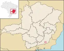 Localização de Maripá de Minas em Minas Gerais