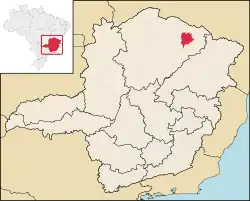 Localização de Rio Pardo de Minas em Minas Gerais