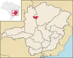 Localização de Santa Fé de Minas em Minas Gerais