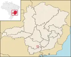 Localização de São Bento Abade em Minas Gerais