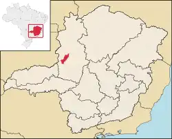 Localização de Vazante em Minas Gerais