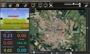 Interface do software Mission Planner