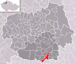 Localização de Mnetěš