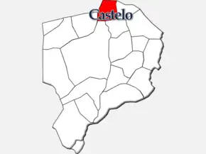 Localização no município de Moimenta da Beira