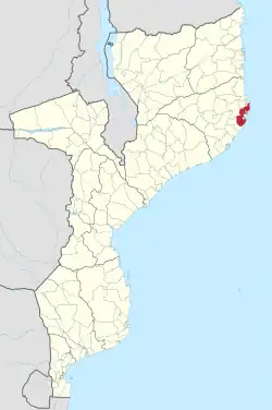 Localização do distrito em Moçambique