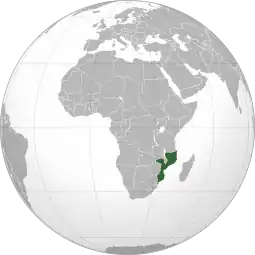Localização de Moçambique