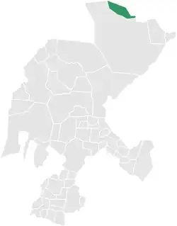 Localização de Melchor Ocampo em Zacatecas