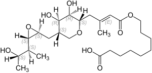 Estrutura química de Mupirocina