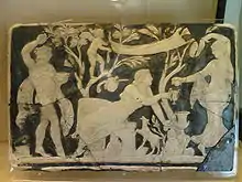 Outra representação de Ariadne sendo iniciada nos Mistérios Dionisíacos, Pompeia.