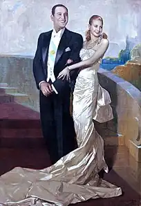 Retrato del Presidente Juan Domingo Perón y su señora esposa María Eva Duarte de Perón (1948)