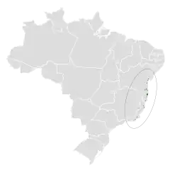 Distribuição da choquinha-de-rabo-cintado