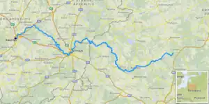 Percurso do rio Neris