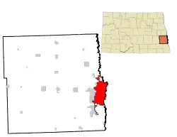 Localização no condado de Cass