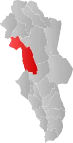 Mapa do condado de Hedmark com Stor-Elvdal em destaque.