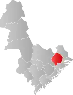 Mapa do condado de Agder com Vegårshei em destaque.