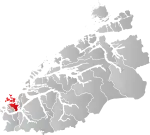 Mapa do condado de Møre og Romsdal com Herøy em destaque.