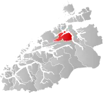 Mapa do condado de Møre og Romsdal com Gjemnes em destaque.