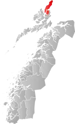 Mapa do condado de Møre og Romsdal com Andøy em destaque.
