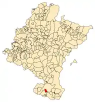 Localização do município de Murchante em Navarra