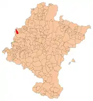 Localização do município de Olazagutía em Navarra