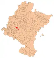 Localização do município de Villatuerta em Navarra