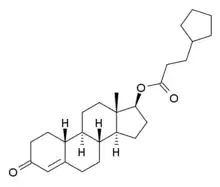 Estrutura química de Cipionato de nandrolona