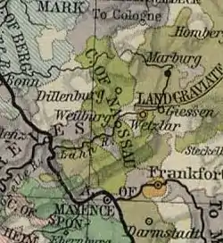 Localização de Condado (Princepesco) de NassauPrincipados de Nassau