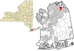 Localização no condado de Nassau