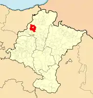 Localização do município de Larráun em Navarra