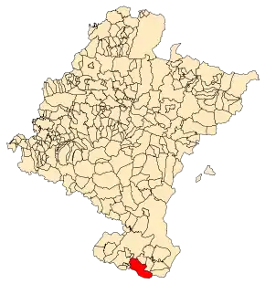 Localização do município de Ablitas em Navarra