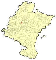 Localização de Ciriza em Navarra