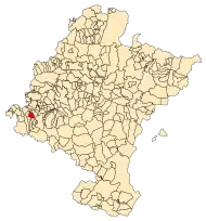 Localização do município de Desojo em Navarra