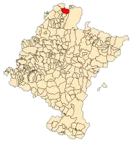 Localização do município de Echalar em Navarra