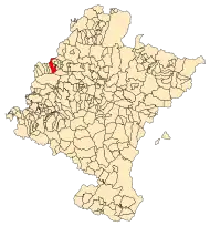 Localização do município de Echarri-Aranaz em Navarra