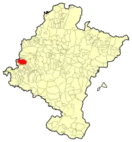Localização do município de Lana em Navarra