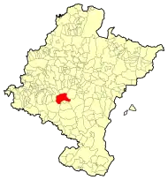 Localização do município de Larraga em Navarra