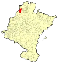 Localização do município de Leiza em Navarra