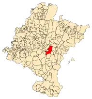 Localização do município de Leoz em Navarra