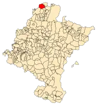 Localização do município de Lesaca em Navarra