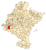 Localização do município de Los Arcos em Navarra