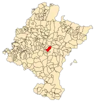 Localização do município de Olóriz em Navarra